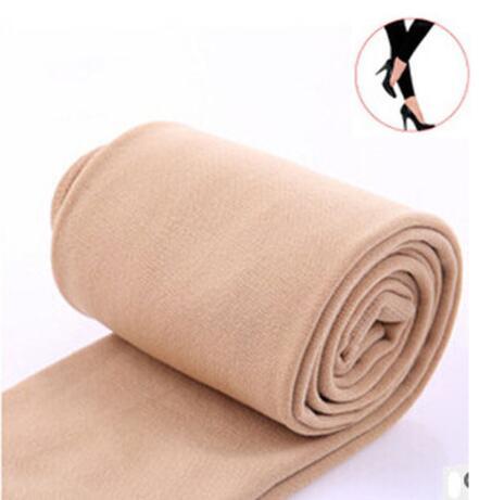 2021 Autumn winter woman thick warm leggings candy color brushed charcoal Stretch Fleece Pants Trample Feet Leggings