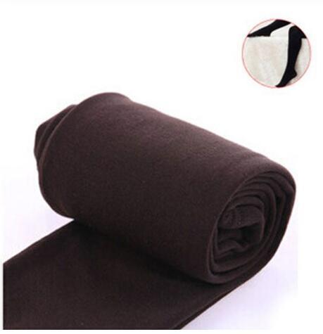 2021 Autumn winter woman thick warm leggings candy color brushed charcoal Stretch Fleece Pants Trample Feet Leggings