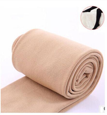 2021 Autumn winter woman thick warm leggings candy color brushed charcoal Stretch Fleece Pants Trample Feet Leggings