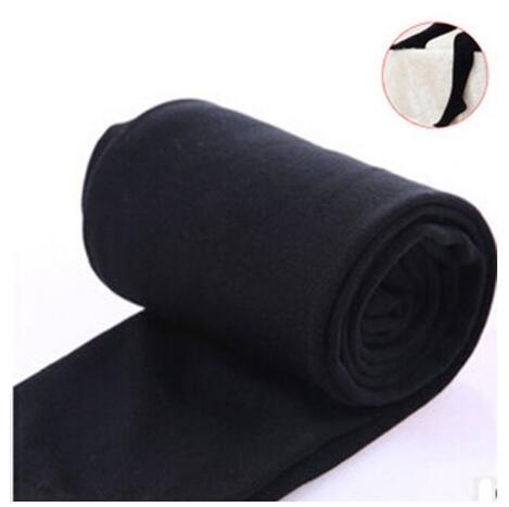 2021 Autumn winter woman thick warm leggings candy color brushed charcoal Stretch Fleece Pants Trample Feet Leggings
