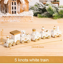 Christmas Wooden Train Merry Christmas Ornaments Christmas Decorations For Home Table 2021 Noel Navidad Xmas Gifts New Year 2022