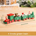 Christmas Wooden Train Merry Christmas Ornaments Christmas Decorations For Home Table 2021 Noel Navidad Xmas Gifts New Year 2022