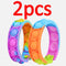 2pcs Decompression Bracelet Press Bubble Photosensitive Color Change Bracelet Puzzle Sensory Toy For Kids Fidget Vent Toys