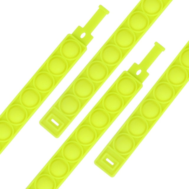 2pcs Decompression Bracelet Press Bubble Photosensitive Color Change Bracelet Puzzle Sensory Toy For Kids Fidget Vent Toys