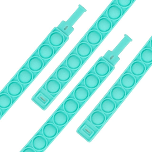 2pcs Decompression Bracelet Press Bubble Photosensitive Color Change Bracelet Puzzle Sensory Toy For Kids Fidget Vent Toys