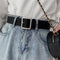 2021 PU Leather Belt For Women Square Buckle Pin Buckle Jeans Black Belt Chic Luxury Brand Ladies Vintage Strap Female Waistband