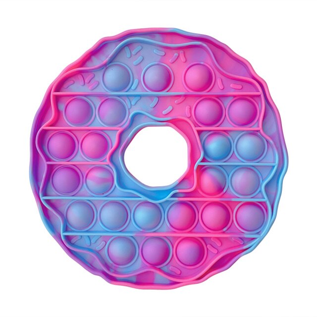 Push Toy Sensory Round Fidget Toy Stress Reliever Toys Push Bubble Toy Stress Reliever Push Color  Fidget Bubble