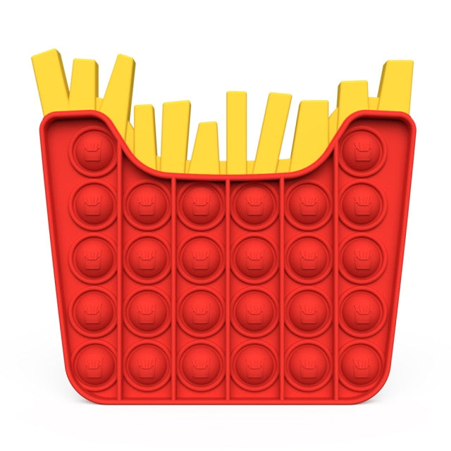 Push Toy Sensory Round Fidget Toy Stress Reliever Toys Push Bubble Toy Stress Reliever Push Color  Fidget Bubble