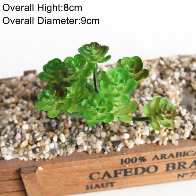 Green Artificial Succulents Plants Home Garden Bedroom Balcony Desktop Table Mini Bonsai Wedding Party Decoration Fake Plants