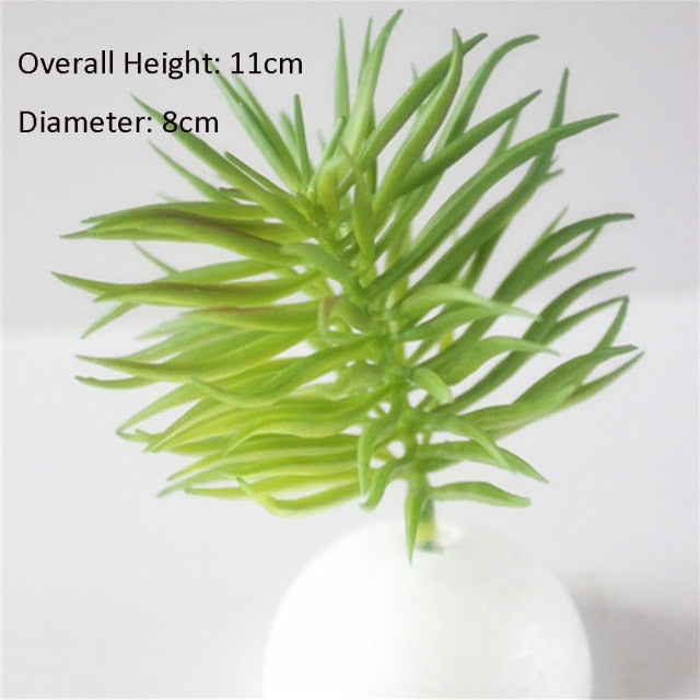 Green Artificial Succulents Plants Home Garden Bedroom Balcony Desktop Table Mini Bonsai Wedding Party Decoration Fake Plants