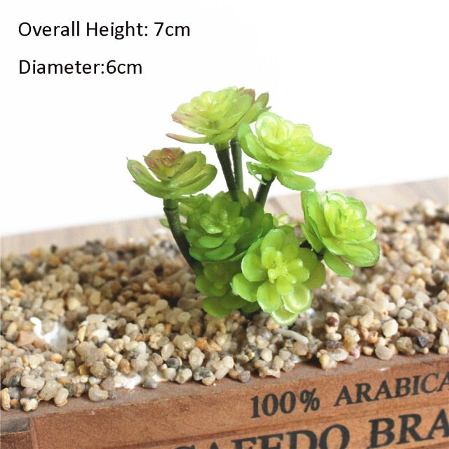 Green Artificial Succulents Plants Home Garden Bedroom Balcony Desktop Table Mini Bonsai Wedding Party Decoration Fake Plants