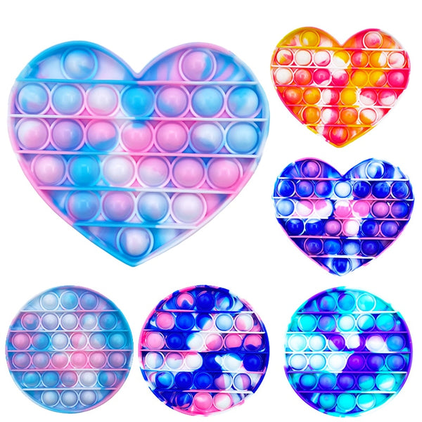 Rainbow Fidget Toys Push Bubble Sensory For Autism Needs Anti-stress Game Stress Relief Squishy