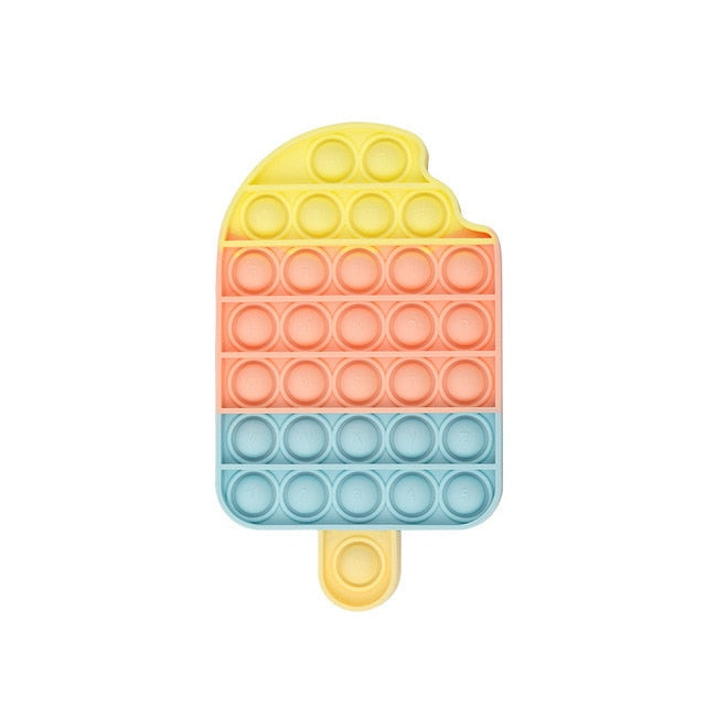 Rainbow Fidget Toys Push Bubble Sensory For Autism Needs Anti-stress Game Stress Relief Squishy