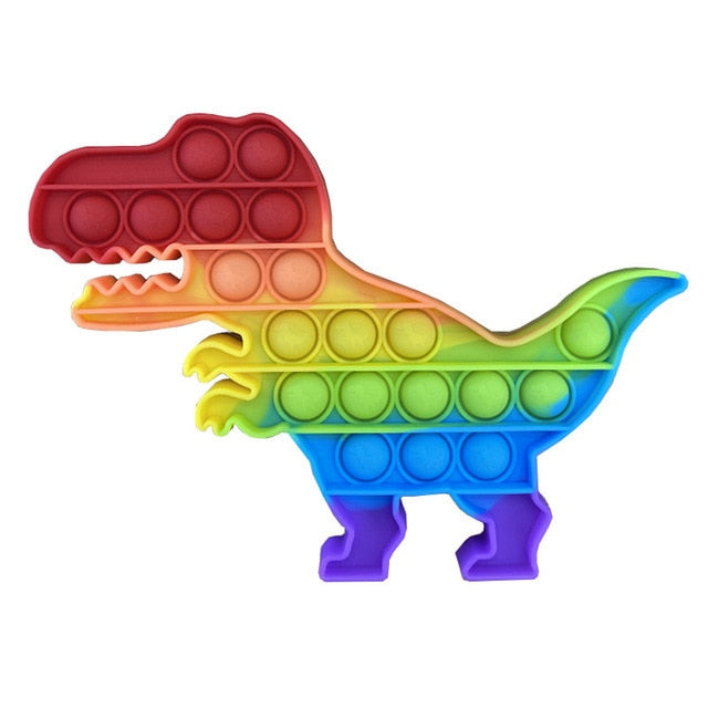 Rainbow Fidget Toys Push Bubble Sensory For Autism Needs Anti-stress Game Stress Relief Squishy