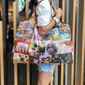 Heavy Bulk Foldable Shopping Bags Reusable Women's Handbags Shoulder Bags Grocery Bags Large 50 Pound Storage Bags