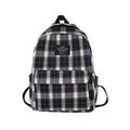Fashion Plaid Canvas Women Backpack College Student Backpack Teenage Girl School Bags Large Capacity Waterproof Travel Rucksack
