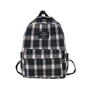 Fashion Plaid Canvas Women Backpack College Student Backpack Teenage Girl School Bags Large Capacity Waterproof Travel Rucksack
