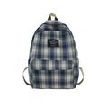 Fashion Plaid Canvas Women Backpack College Student Backpack Teenage Girl School Bags Large Capacity Waterproof Travel Rucksack