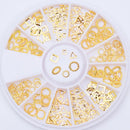 AB Crystal Flat Back Clear Nail Rhinestone 3D Flat Bottom Mixed Size Dazzling Diamonds Nail Art Decoration in Wheel