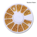 AB Crystal Flat Back Clear Nail Rhinestone 3D Flat Bottom Mixed Size Dazzling Diamonds Nail Art Decoration in Wheel