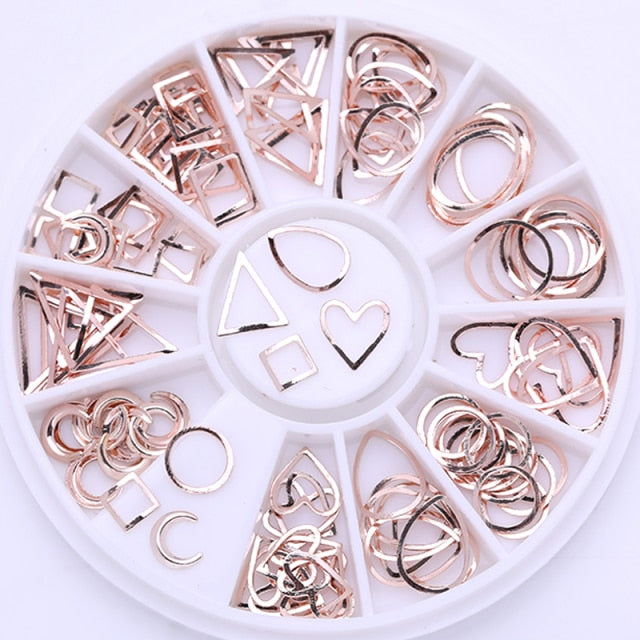 AB Crystal Flat Back Clear Nail Rhinestone 3D Flat Bottom Mixed Size Dazzling Diamonds Nail Art Decoration in Wheel