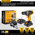 DEKO 12/16/20V MAX Cordless Drill Electric Screwdriver,18+1 Torque Settings,2-Speeds,3/8" Keyless Chuck Power Tools(DKCD Series)