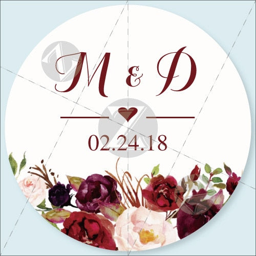 Customized Wedding Stickers, Invitations Seals, Favors  Labels, Add Your Logo, Picture, Text, Personalised, Custom Stickers, 100