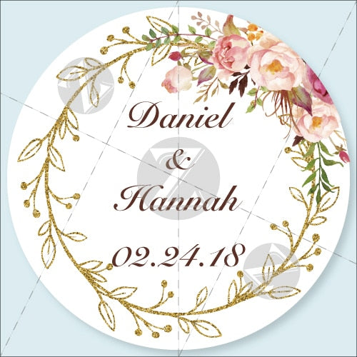 Customized Wedding Stickers, Invitations Seals, Favors  Labels, Add Your Logo, Picture, Text, Personalised, Custom Stickers, 100