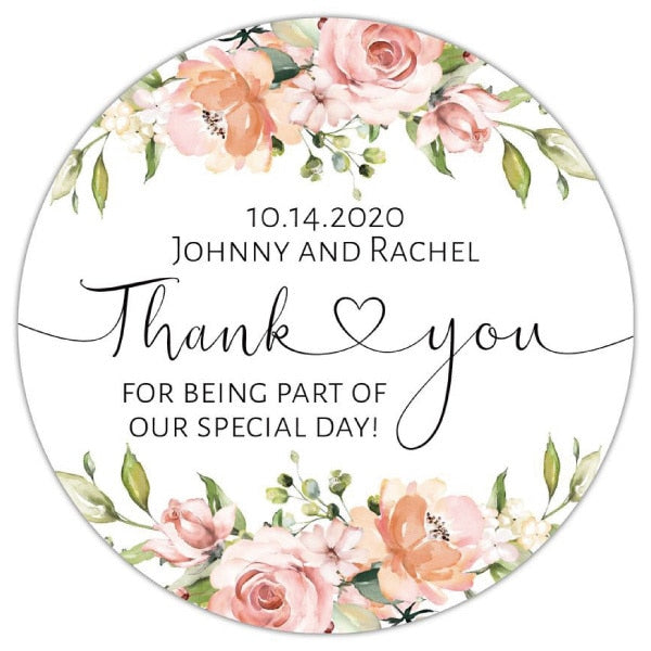 Customized Wedding Stickers, Invitations Seals, Favors  Labels, Add Your Logo, Picture, Text, Personalised, Custom Stickers, 100