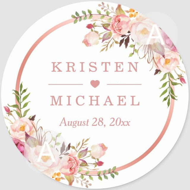 Customized Wedding Stickers, Invitations Seals, Favors  Labels, Add Your Logo, Picture, Text, Personalised, Custom Stickers, 100