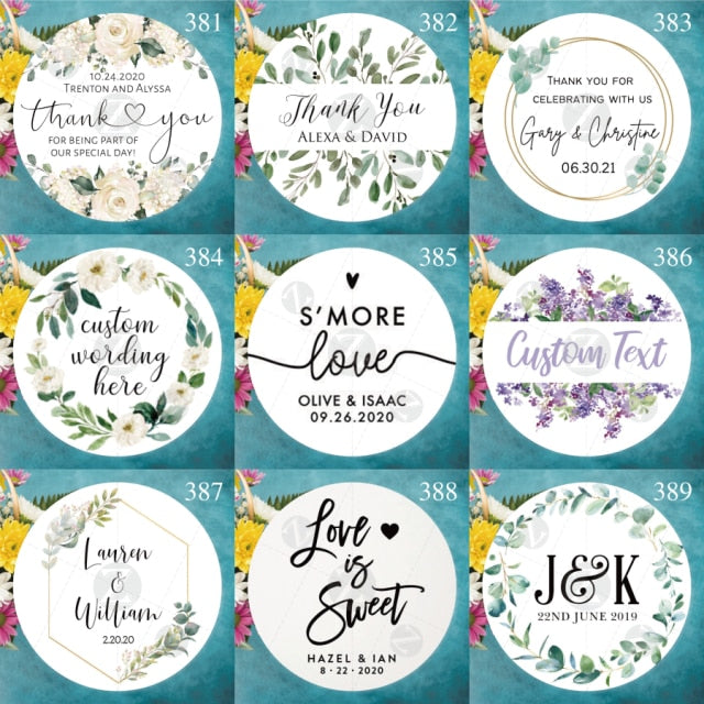 Customized Wedding Stickers, Invitations Seals, Favors  Labels, Add Your Logo, Picture, Text, Personalised, Custom Stickers, 100