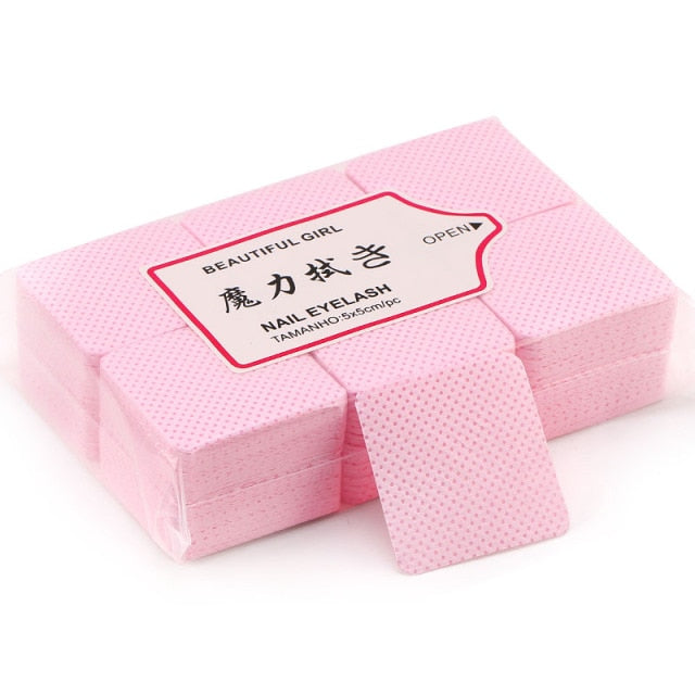 Lint-Free Nail Polish Remover Cotton Wipes UV Gel Tips Remover Cleaner Paper Pad Nails Polish Art Cleaning Manicure Tools