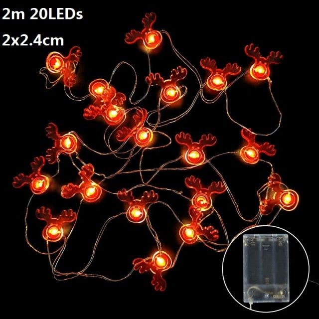 1.5m 10Led Halloween Pumpkin Ghost Skeletons Bat Spider Led Light String Festival Bar Home Party Decor Christmas Ornament