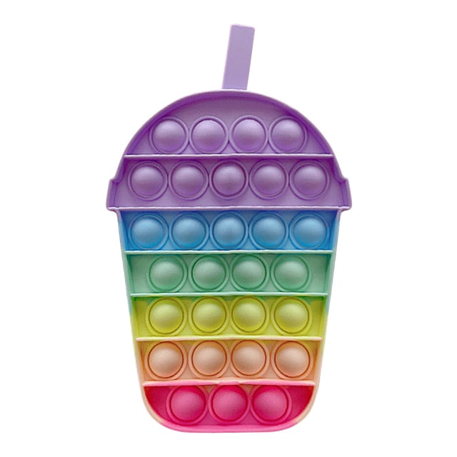 Anti-stress Fidget Toys Rainbow Push Bubble Antistress Toys Adult Children Sensory Toy To Relieve Autism Dropshipping