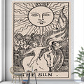 Tarot card psychedelic scene home decoration art tapestry hippie bohemian decoration divination wall hanging sheets