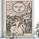 Tarot card psychedelic scene home decoration art tapestry hippie bohemian decoration divination wall hanging sheets