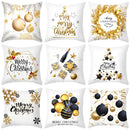 Christmas Cushion Cover Merry Christmas Decorations For Home 2021 Cristmas Ornament Pillow Case Xmas Navidad Gifts New Year 2022