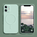 Liquid Silicone Magnetic Case for iPhone 12 Pro Max 11Pro X Xs Xr 7 8 Plus 13 Mini Wireless Charger Magsafing Magnet Back Cover