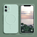 Liquid Silicone Magnetic Case for iPhone 12 Pro Max 11Pro X Xs Xr 7 8 Plus 13 Mini Wireless Charger Magsafing Magnet Back Cover