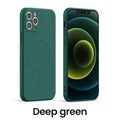 Liquid Silicone Magnetic Case for iPhone 12 Pro Max 11Pro X Xs Xr 7 8 Plus 13 Mini Wireless Charger Magsafing Magnet Back Cover