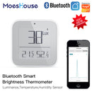 MoesHouse ZigBee Bluetooth Smart Brightness Thermometer Sensor Light Temperature Humidity Detector Tuya Smart App Control