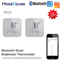 MoesHouse ZigBee Bluetooth Smart Brightness Thermometer Sensor Light Temperature Humidity Detector Tuya Smart App Control