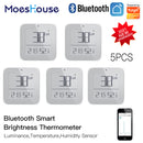 MoesHouse ZigBee Bluetooth Smart Brightness Thermometer Sensor Light Temperature Humidity Detector Tuya Smart App Control