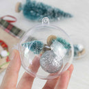 10pcs 4/5/6/7cm Transparent Ball Open Plastic Clear Bauble Ornament Christmas Party Hanging Pendant Gift Package Supplies