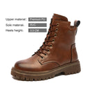 Winter Women Ankle Boots Black Leather 2021 Fashion Autumn Warm Fur Motorcycle Non-slip Waterproof Female Platform Boots Shoes