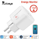 WiFi Smart Plug 16A EU Socket Tuya Smart Life APP Work with Alexa Google Home Assistant Voice Control Power Monitor Timing