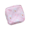 Women Portable Sanitary Napkin Storage Bag Cotton Travel Makeup Storage Bag Literary Zipper Coin Purse Sundries Storage#ww