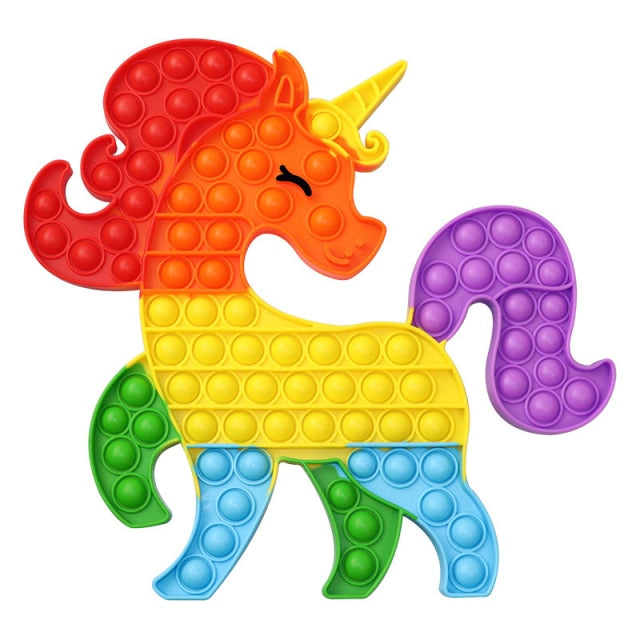 Big Size 40CM 50CM Rainbow Square Push Bubble Fidget Toys Adult Stress Relief Toy Antistress Squeeze Gift 20CM 30CM XL XXL XXXL