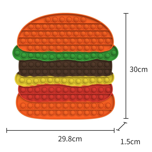 Big Size 40CM 50CM Rainbow Square Push Bubble Fidget Toys Adult Stress Relief Toy Antistress Squeeze Gift 20CM 30CM XL XXL XXXL