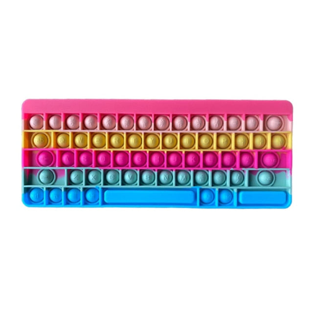 Big Size 40CM 50CM Rainbow Square Push Bubble Fidget Toys Adult Stress Relief Toy Antistress Squeeze Gift 20CM 30CM XL XXL XXXL